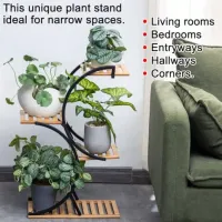 Bamboo 4-Tier Plant Stand thumbnail 2