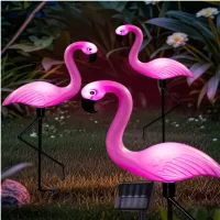 Solar Flamingo Pathway Lights thumbnail 1