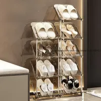 Compact Multi-Tier Narrow Shoe Rack Cabinet thumbnail 3