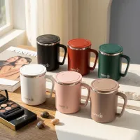 Insulated Travel Coffee Mug with Handle thumbnail 1