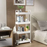 4-Tier Slim Rolling Storage Cart thumbnail 6