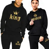 King & Queen Matching Couple Tracksuit thumbnail 1