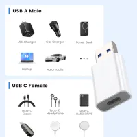 Адаптер USB-C жіноче до USB чоловіче thumbnail 2