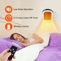 600W Mini Wall Plug Heater with Remote thumbnail 3