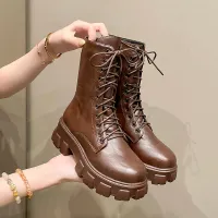 Aphixta Modern Ankle Boots Brown Big Size thumbnail 3