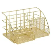 Rose Gold Mesh Desk Organizer thumbnail 5