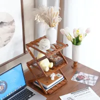 Folding Bamboo Multi-Layer Shoe Rack thumbnail 4