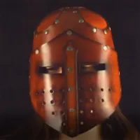 Medieval Knight Leather Helmet Mask thumbnail 4