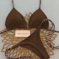 Leopard Print Thong Bikini Set thumbnail 3