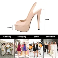 Women 14CM High Heel Gladiator Sandals thumbnail 5