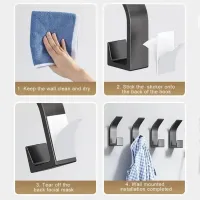 No Drill Wall Hooks Set (5Pcs) thumbnail 5