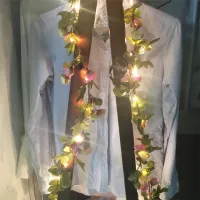 Pink Rose Garland Copper LED Fairy Lights thumbnail 6