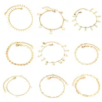 Gold Starfish Tassel Anklet Bracelet thumbnail 2