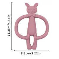 Color Kids Silicone Rabbit Baby Teether thumbnail 4