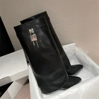 OTK Biker Boots Wedge Heel Plush Lined thumbnail 1