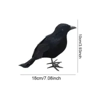 Artificial Halloween Crow Ornaments 6pcs thumbnail 6