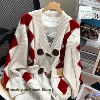 Korean Style Loose Knit Cardigan thumbnail 2