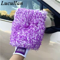 Premium Purple Microfiber Car Wash Mitt thumbnail 4