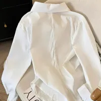 Irregular Long Sleeve White Polo Tunic thumbnail 5