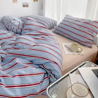 Striped Washed Cotton Duvet Set thumbnail 4