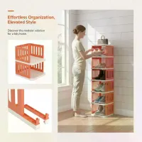 Stackable Narrow Shoe Rack Organizer thumbnail 2