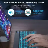 RGB Backlit Bluetooth Keyboard Mouse Combo thumbnail 3