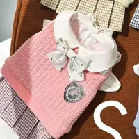 Plaid Pet Sweater with Bow Tie thumbnail 1
