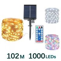 Solar LED Fairy Lights with Remote thumbnail 1