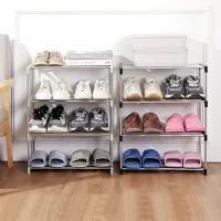 Pink 3-Tier Narrow Stackable Shoe Rack thumbnail 6
