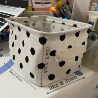 Polka Dots Fabric Desktop Storage Box thumbnail 6