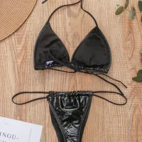 Shiny PU Micro Bikini Set 2025 thumbnail 2