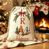 Personalized Santa Christmas Gift Bag thumbnail 4
