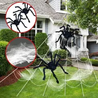 Giant Halloween Spider with Web thumbnail 2