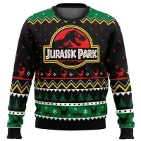 Jurassic Park Dinosaur Christmas Sweater Hoodie thumbnail 4