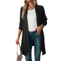 Women's Thin Long Cardigan Coat thumbnail 5