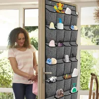 24 Grid Wall-mounted Shoe Organizer thumbnail 4