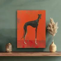 Minimalist Greyhound Canvas Art Print thumbnail 2