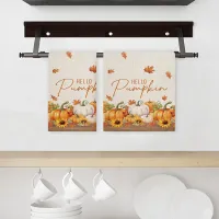 Fall Pumpkin Maple Leaf Kitchen Towels thumbnail 3