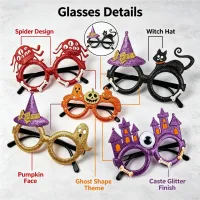 5Pcs Halloween Novelty Eyeglasses Set thumbnail 3