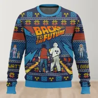 Back to the Future Christmas Sweater Pullover thumbnail 1