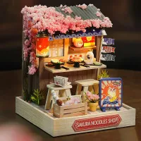 Mini DIY Dollhouse Kit with Furniture thumbnail 1