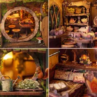 DIY Miniature Wooden Dollhouse Kit with LED thumbnail 3