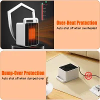 Mini 600W PTC Ceramic Desk Heater thumbnail 2