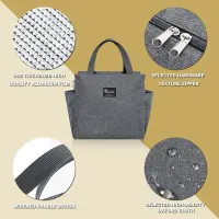 Cute Grey Garland Letter Thermal Lunch Bag thumbnail 6
