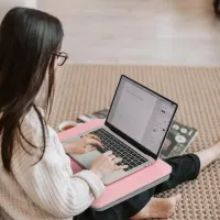 Pink Lap Desk with Pillow Cushion thumbnail 2