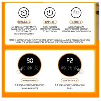1200W Portable Fan Heater Desktop thumbnail 6