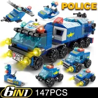 6-in-1 City Vehicle Building Blocks Set thumbnail 6