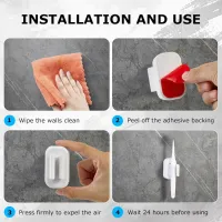 2-Pack White Toothbrush Holder thumbnail 6
