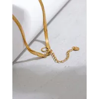 Gold Water Drop Layered Necklace thumbnail 5