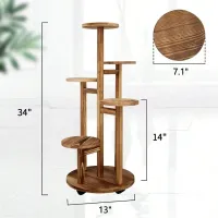 5-Tier Wood Plant Stand thumbnail 6